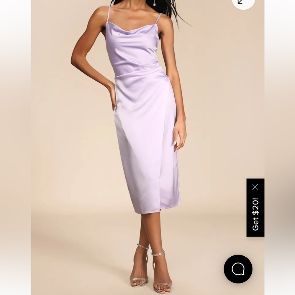 Lulus Lavender Satin Dress